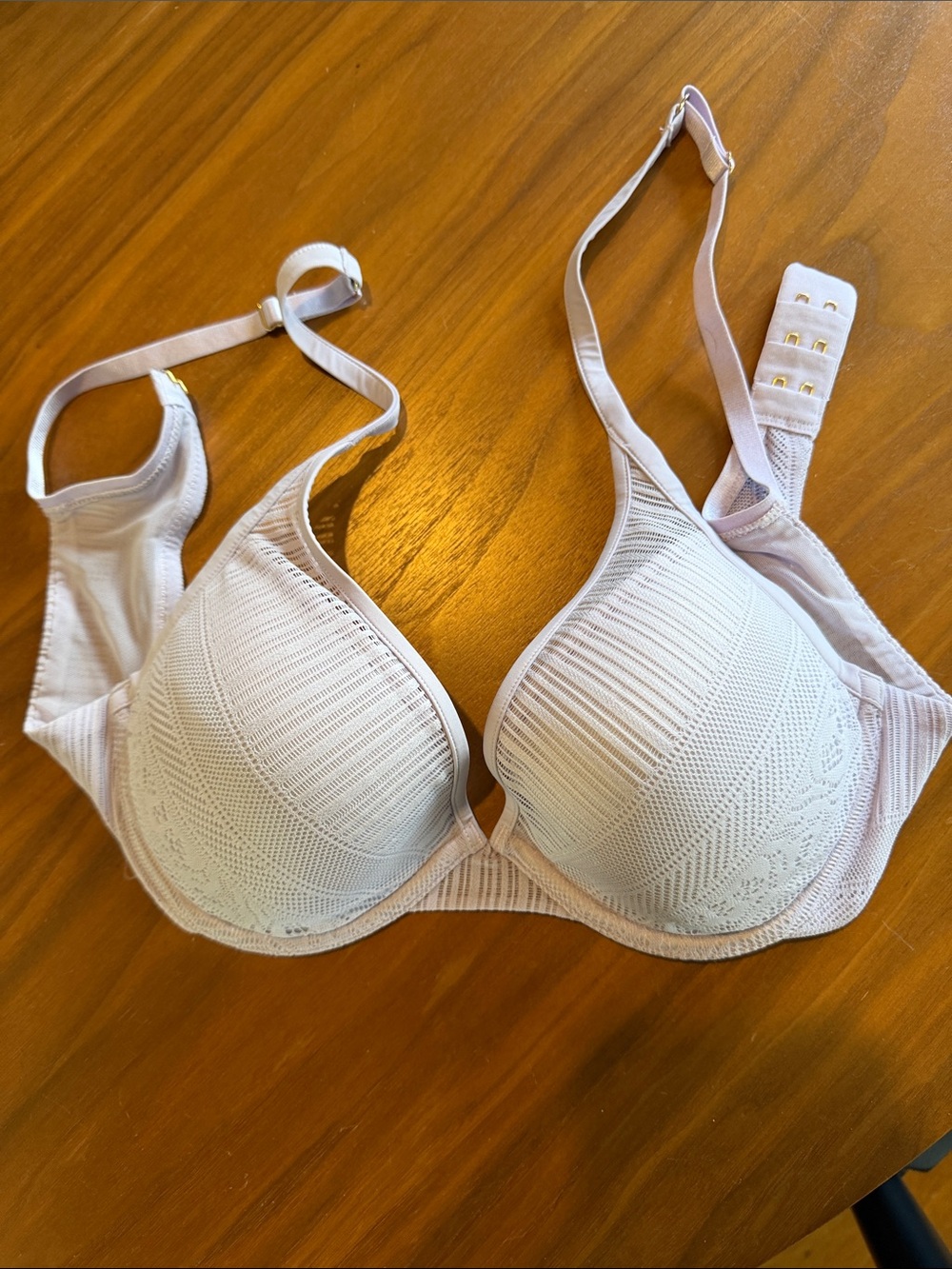 ThirdLove Everyday Lace Plunge Bra light purple  36B